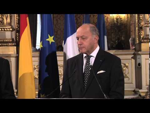 Conférence de presse de Laurent Fabius et José Manuel García-Margallo (18 septembre 2013) ministère de la santé