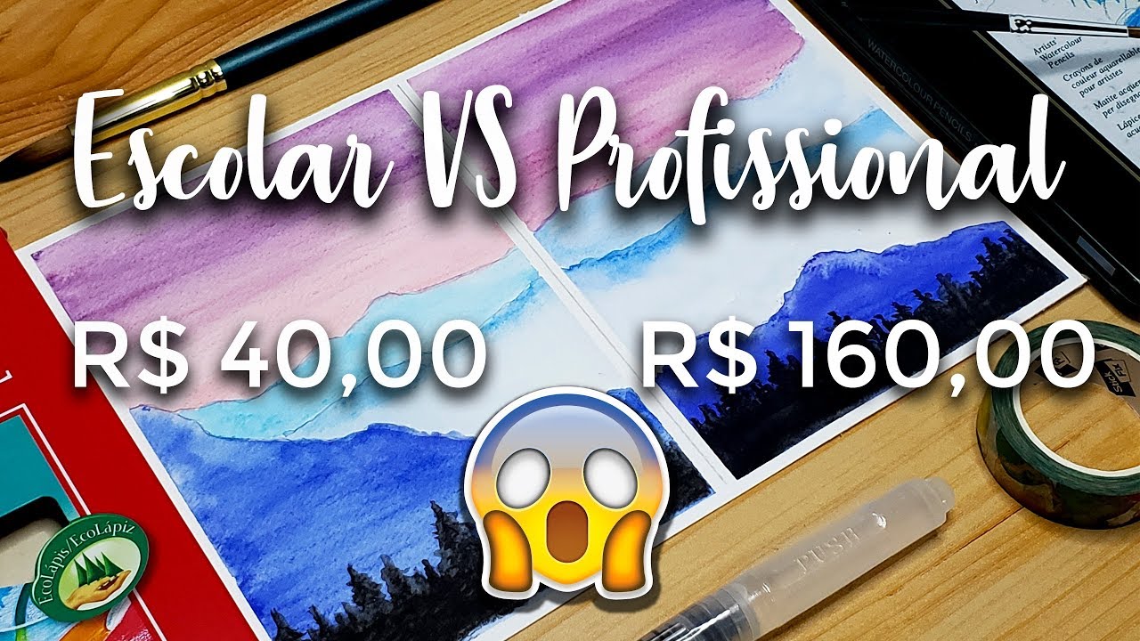 LÁPIS DE COR AQUARELÁVEL | ESCOLAR VS PROFISSIONAL - REVIEW