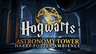 Harry Potter Ambience 📚 Windy Night, Crackling Fire at the Astronomy Tower | Pomodoro 25/5