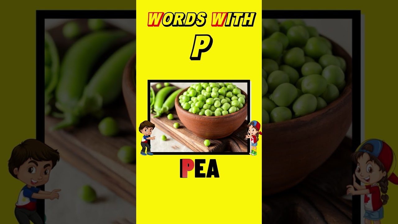 ABC Words That Starts With Letter P | Phonics For Kids 