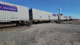 bnsf semi trailers and stack train