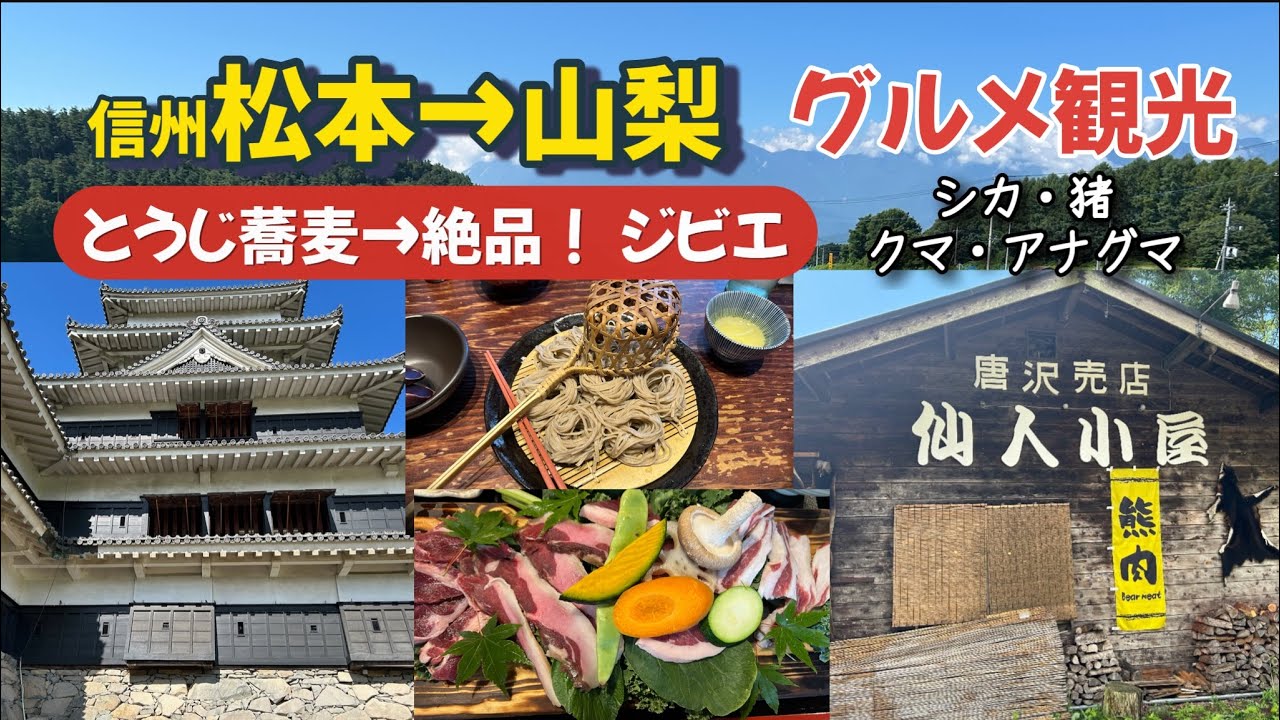 【グルメ観光】四獣ジビエ（八ヶ岳）仙人小屋・熊・鹿・猪・穴熊・とうじ蕎麦（松本）