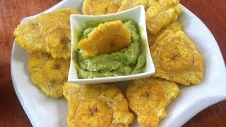 Patacones o Tostones de Platano con Queso