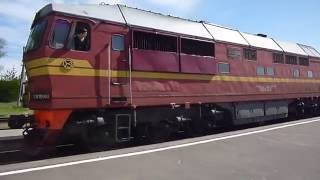 Пассажирский поезд №664 Псков - Великие Луки - Москва. ТЭП70-0133