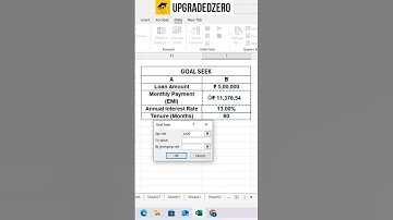 Find Exact Interest Rate for EMI Using Goal Seek in Excel | EMI Calculator Trick #Shorts