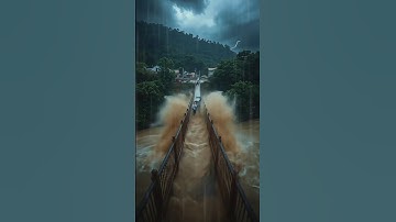 The Raw Power of Nature 🌊 Bridge Flooded in Seconds! #shorts