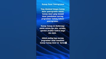 Konsep dasar pemrograman #shorts