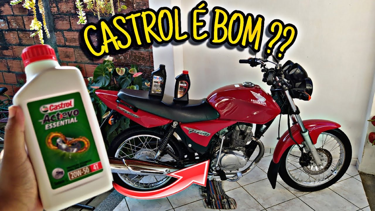 ÓLEO CASTROL 20W 50 MINERAL NA TITAN 150 CARBURADA - TROCA DE ÓLEO ...