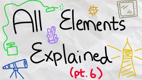 All Elements Explained Pt. 6 (Antimony - Neodymium)