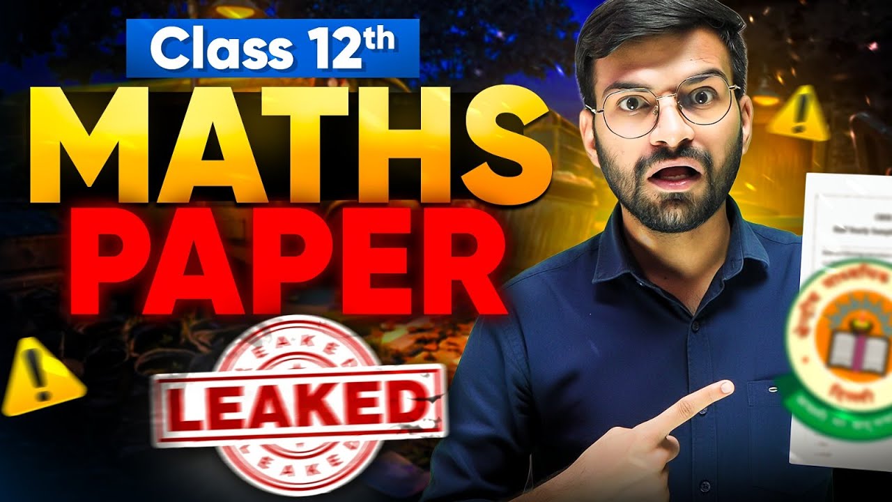 Class 12 MATHS REAL PAPER LEAKED😱 | CBSE 2026 Boards Real Paper in my Hand🔥