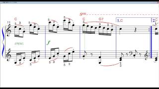 ブルグミュラー25の練習曲　11番　せきれい 楽譜  コード付き ピアノ教則本 順番　難易度☆