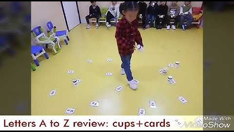 120- ESL flashcards game review ABC using cups