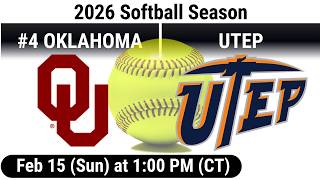 2026 Feb 15 SB #4 Oklahoma OU Sooners vs UTEP Miners FULL GAME Softball 20260215 screenshot 3