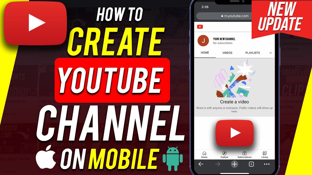 create a second channel on youtube