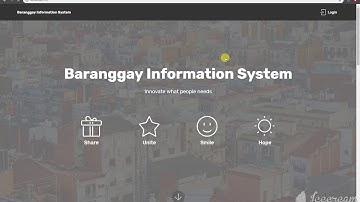 Barangay Information System - Part 1