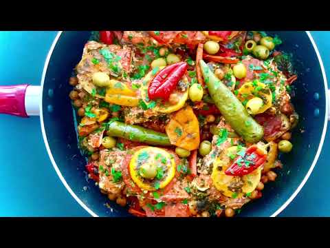 How to Make Moroccan Salmon With Vegetables and Chickpeas | Moroccan Salmon Skillet With Charmoula