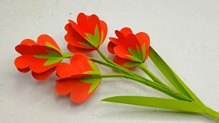 কিভাবে কাগজ দিয়ে ফুল তৈরি করা হয় | Beautiful small flowers with paper | Hate toiri guldasta ful