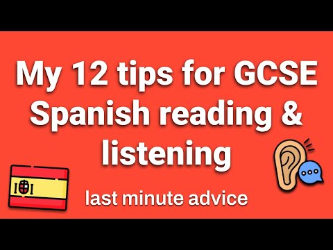 Last Minute Tips GCSE Spanish Reading Listening 2025