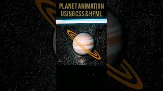 Planet Animation Using Css & Html Code Vs Code Css Tutorial