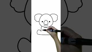 let's draw koala 🐨🐨🐨 #drawingtutorial #koala #kidsdrawing