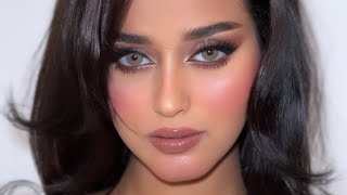 مكياج سهرة رمادي فخم بالخطوات المفصلة 👌🏻 Elegant gray makeup tutorial