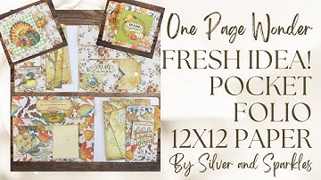 One Page Wonder Tutorial Nummer 84 Pocket Folio - Een geweldig cadeau! ÉÉN 12x12 enkelzijdig papier!