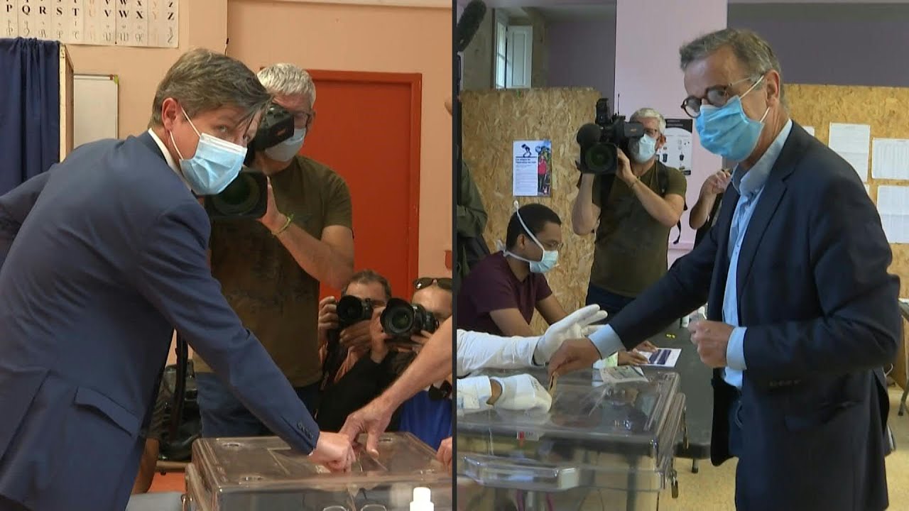 Municipales: Nicolas Florian et Pierre Hurmic votent à Bordeaux | AFP Images