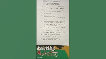 +3 2nd Mid-Semester exam questions paper #politicalscience honours core_3 utkala University 2023