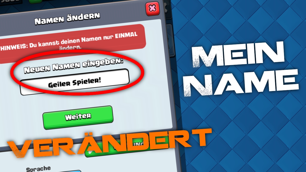 ICH ÄNDERE MEINEN NAMEN! | #01 CLASH ROYALE - YouTube