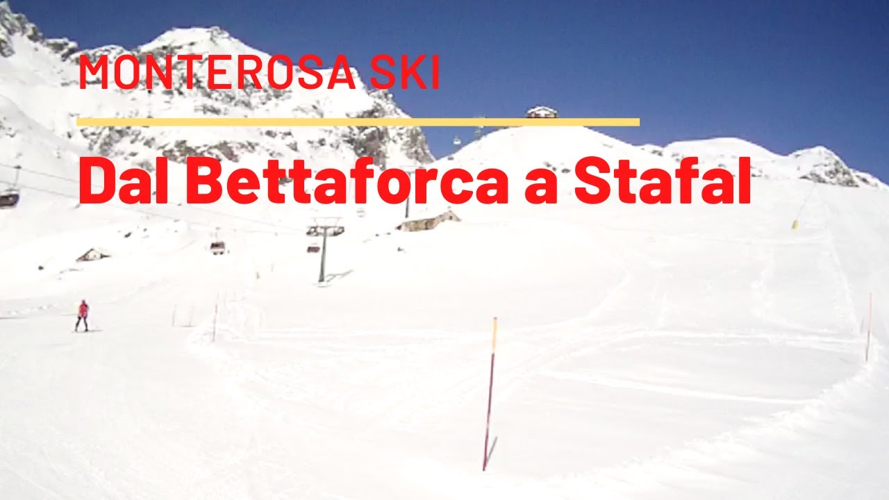 Sciata  dal Bettaforca a Stafal a Gressoney nel Monterosa Ski.