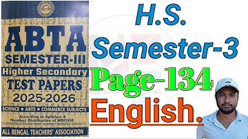 ABTA Test Paper English Page 134 Solved. | ABTA Test Paper Of H.S. 3rd Semester 2025-26. @NipakNag 