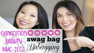 Geneneration Beauty Swag Bag | NYC 2015 | Unbagging (Haul)