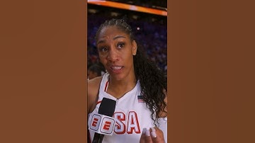 A’ja Wilson sideline interview ahead of the second quarter