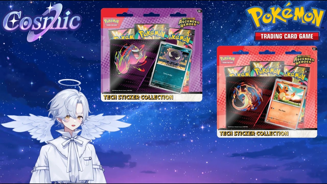 Cosmic Opens the New Charmander and Gastly Ascended Heroes Tech Sticker Collections I GOT IT FINALLY