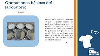 Operaciones de tratamiento de muestras en química