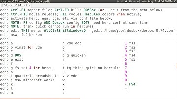 Ubuntu Basics Dosbox big menu