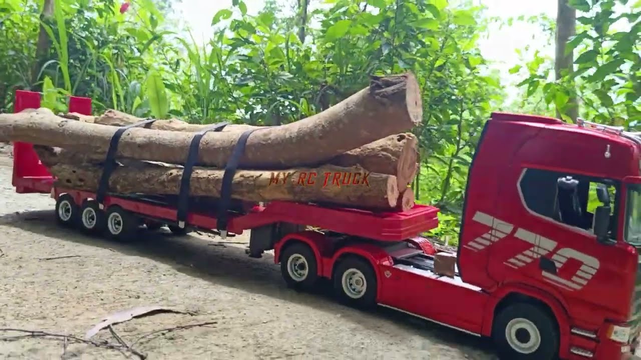 INSANE SCANIA 770S Trailer Truck Carrying Massive Logs | Extreme Overload on Dangerous Roads