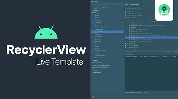 RecyclerView Adapter as Live Template - Android Studio Tutorial