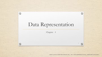 CH1 : Data Representation | Video Part - 1 (Class XI)