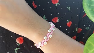 Pulseira Beach de pérolas #diy