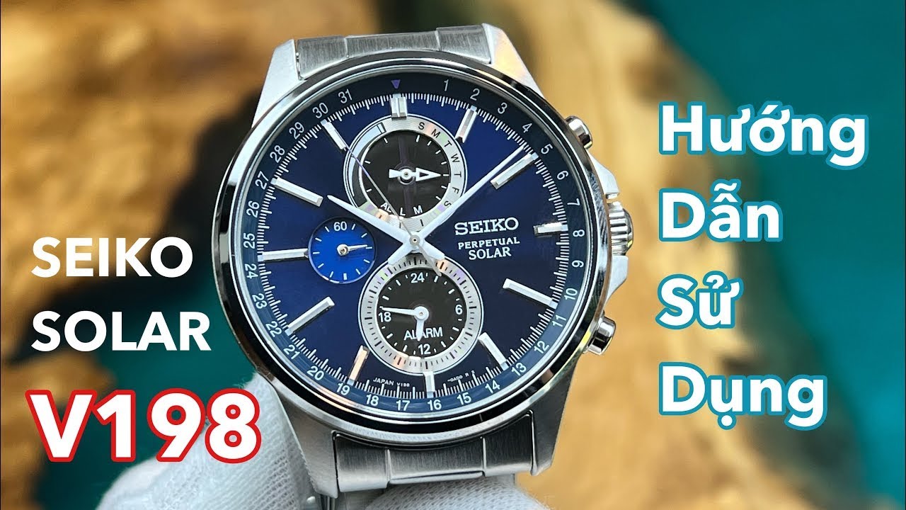 Seiko Solar V198 - Hướng Dẫn Sử Dụng chi tiết | Đồng Hồ Quang Lâm - YouTube