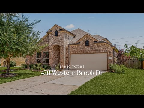 4711 Western Brook Dr, Spring, TX home video tour