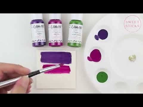 Edible Art Paint By Sweet Sticks Colour Swatch - Youtube