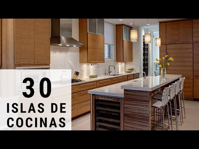 Triturado Manual desagüe 30 Islas de Cocinas Modernas - Diseño de Cocinas - YouTube