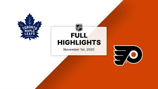 Nhl Highlights Maple Leafs Vs. Flyers November 01, 2025