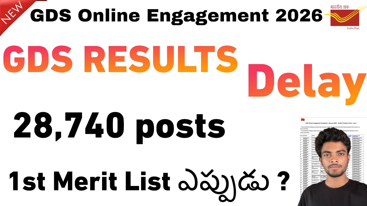 GDS 1st Merit List Delay ? | మరి ఎప్పుడు Release ? | 28,740 Posts #gds #postal #telugujobs #telugu 