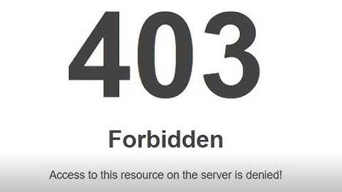 How to solve 403 forbidden problem?