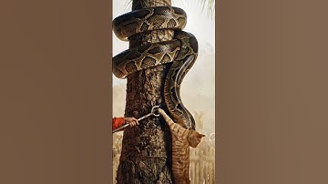 When a Python Targets a Cat! #shorts