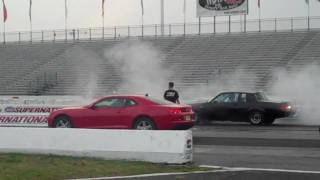 1987 Buick Grand National VS 2010 V6 Chevy Camaro 1/4 Mile run 2010