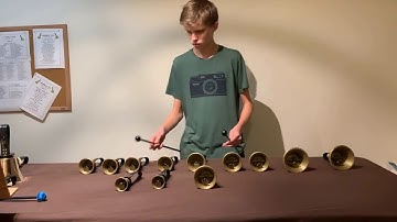 Demonstration of Mallet Practice using Plastic Practice HandbellsBells